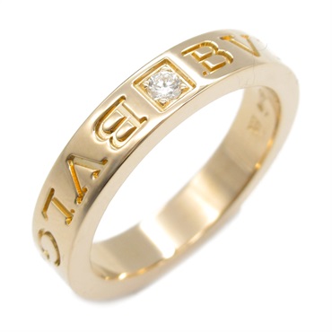 BVLGARI BVLGARI Double Logo 1P Diamond Ring 18KPG Gold Used women US size 6.25