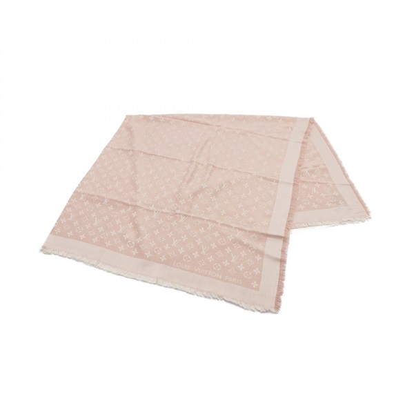 LOUIS VUITTON Shawl Monogram Stole M72046 silk wool Pink Used Women LV