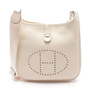 HERMES Evelyne 3 Trois PM Nata Shoulder Bag Taurillon Clemence SHW Beige Used
