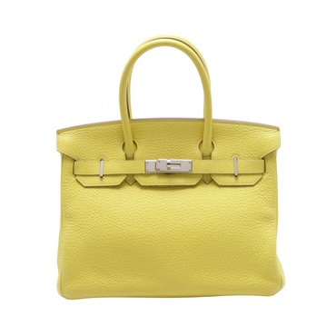 HERMES Birkin 30 Lime Handbag 073437CK Togo leather Lime Yellow Used Women