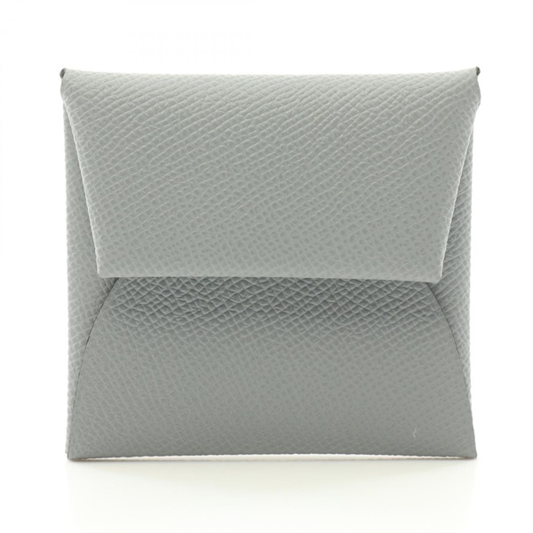 HERMES Bastia coin purse wallet W Epsom Gris Pantin SHW
