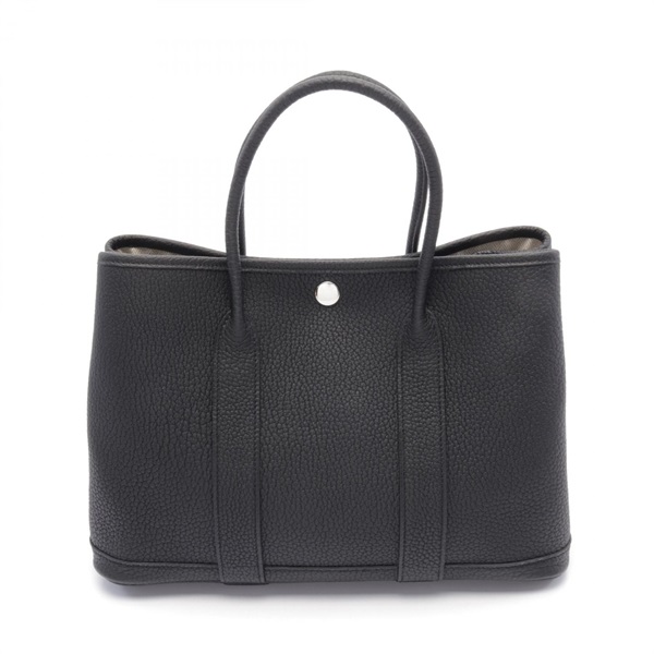 HERMES Garden party TPM Tote hand Bag W Negonda Black Used SHW