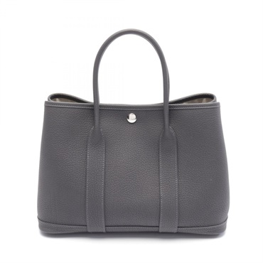 HERMES Garden party TPM Tote Bag W Negonda leather Ardoise gray SHW