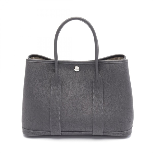 HERMES Garden party TPM Tote Bag W Negonda leather Ardoise gray SHW