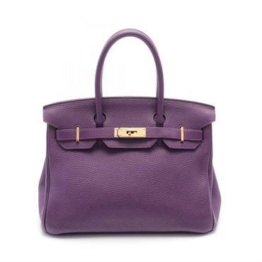 HERMES Birkin 30 Hand bag P Togo leather ultra violet Used GHW