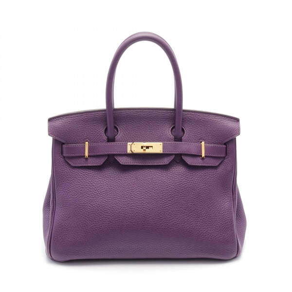 HERMES Birkin 30 Hand bag P Togo leather ultra violet Used GHW