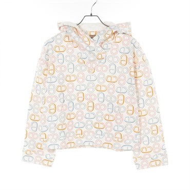 HERMES Chain dAncre Hoodie #36 5E4619DC cotton White Used