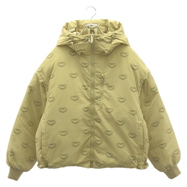 HERMES Reversible Down jacket coat polyester Beige Used Women size 38