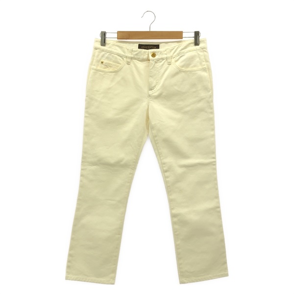 LOUIS VUITTON Pants cotton White Used Women size 36