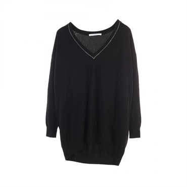 GIVENCHY Pullover Sweater knit cashmere Black #S Used Women