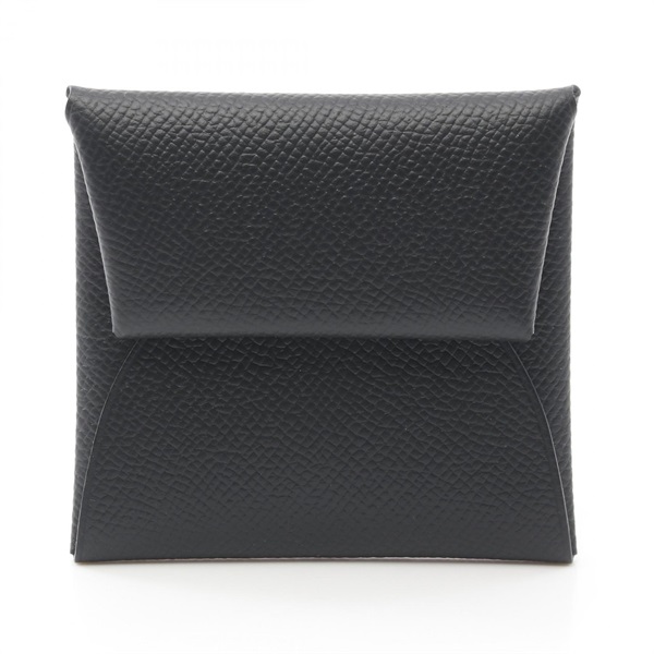 HERMES Bastia coin purse wallet Epsom leather Black Used Women SHW U