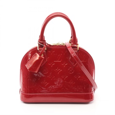 LOUIS VUITTON Alma BB Hand crossbody bag M91606 Vernis Pomme Damour Used LV