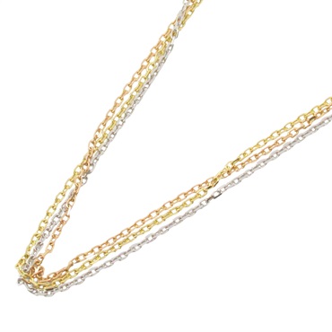 CARTIER Trinity Necklace 18KYG Yellow 18KPG 18KWG Three gold used unisex