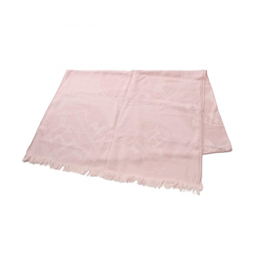 HERMES New Libris Stole 262494S silk cashmere Pink Used Women