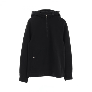 HERMES Sellier button Hoodie S size cotton Black Used mens