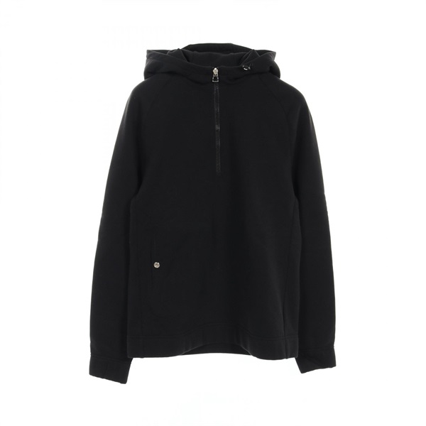 HERMES Sellier button Hoodie S size cotton Black Used mens