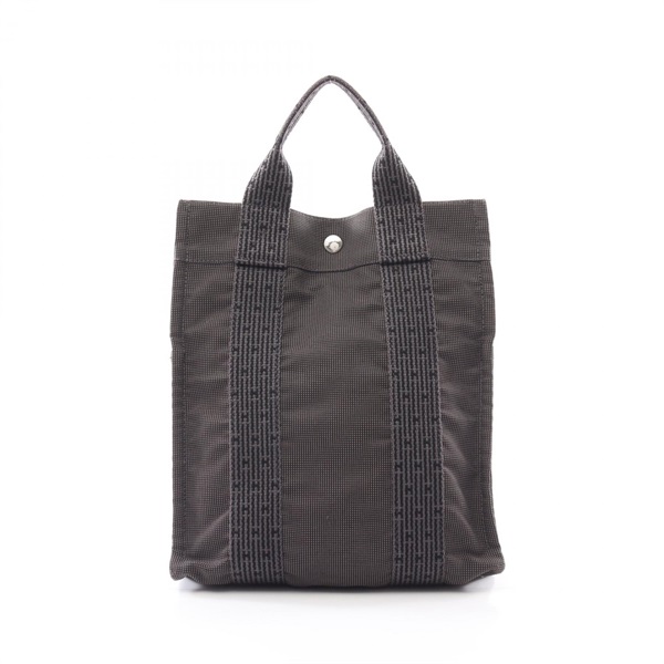 HERMES Herline Ad PM Rucksack Backpack Nylon canvas Gray Used Women SHW