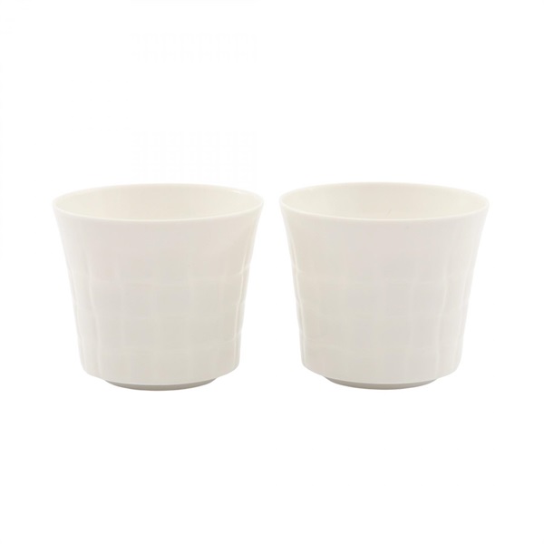 LOUIS VUITTON White porcelain small bowls setTableware Pottery White Used unisex
