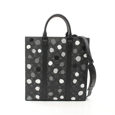 LOUIS VUITTON yayoi kusama Sac Plat Tote crossbody Bag M46404 ecripse dots used