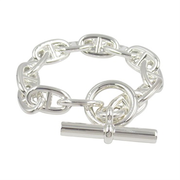 HERMES Chaine d'Ancre TGM Bracelet 13 frames 20cm Silver925