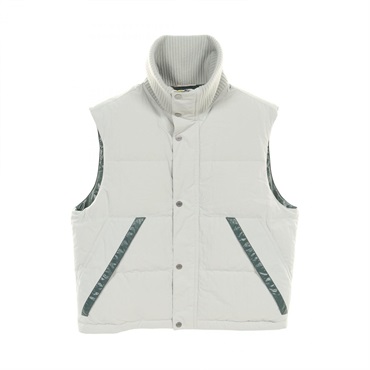 HERMES Sellier button Down vest #56 Nylon Green Used