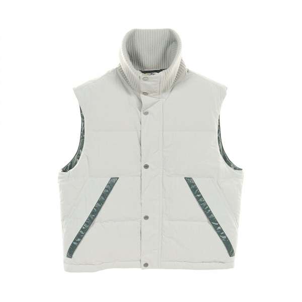 HERMES Sellier button Down vest #56 Nylon Green Used