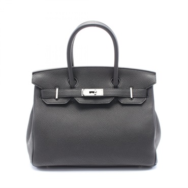 HERMES Birkin 30 Hand bag X Togo leather Black Used SHW