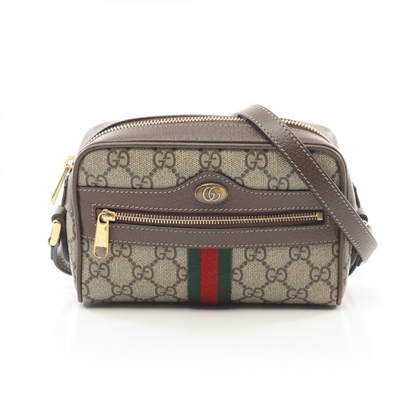 GUCCI Ophidia GG Supreme Shoulder crossbody Bag 517350 canvas leather Beige