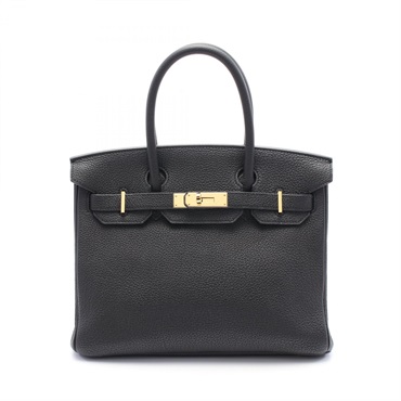 HERMES Birkin 30 Hand bag Z Togo leather Black Used GHW