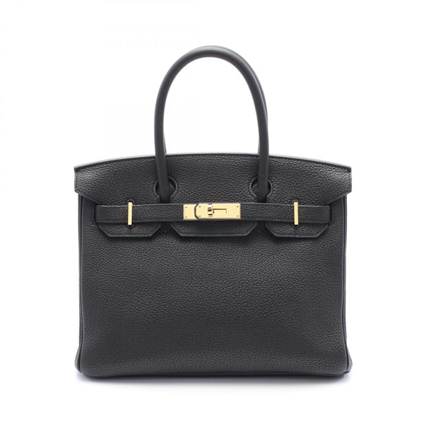 HERMES Birkin 30 Hand bag Z Togo leather Black Used GHW