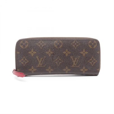 LOUIS VUITTON Portefeuille Clemence long wallet M60742 Monogram Brown Pink used