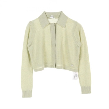 HERMES cardigan knitwear jacket H5E2727D1R cashmere Green Used Women size 34