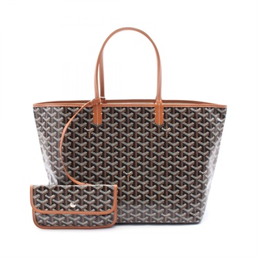 GOYARD Saint Louis PM Tote Bag canvas leather Black Brown Multicolor Used Women