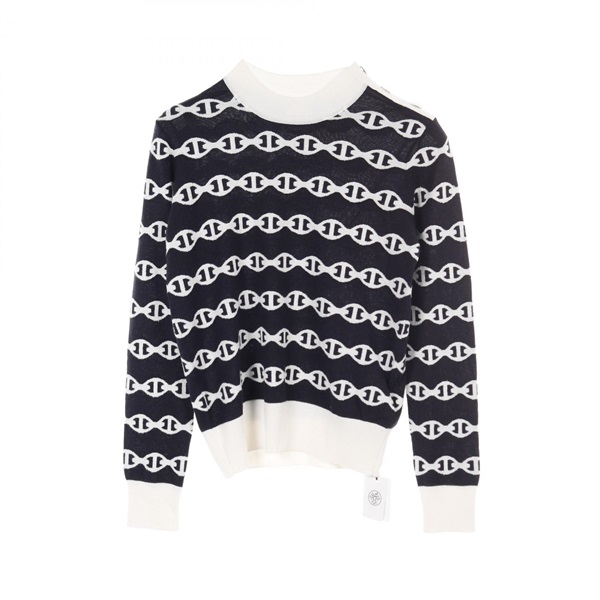 HERMES Chaine dancre long sleeve knitwear #38 sweater H5E2697DF5H38 cashmere