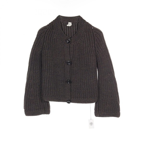HERMES cardigan #36 knitwear wool Green