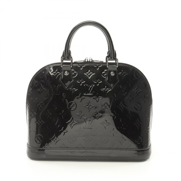 LOUIS VUITTON Alma PM Hand bag M90185 Vernis leather Black Black Used LV