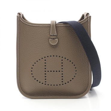 HERMES Evelyne TPM Amazon Shoulder crossbody Bag W Taurillon Clemence Etoupe GHW