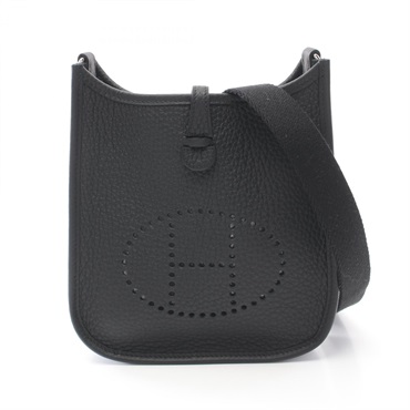 HERMES Evelyne TPM Amazon Shoulder crossbody Bag K Taurillon Clemence Black SHW
