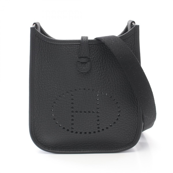 HERMES Evelyne TPM Amazon Shoulder crossbody Bag K Taurillon Clemence Black SHW