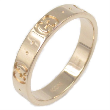 GUCCI Icon Ring 18KPG Pink Rose Gold Used women US size 7.5