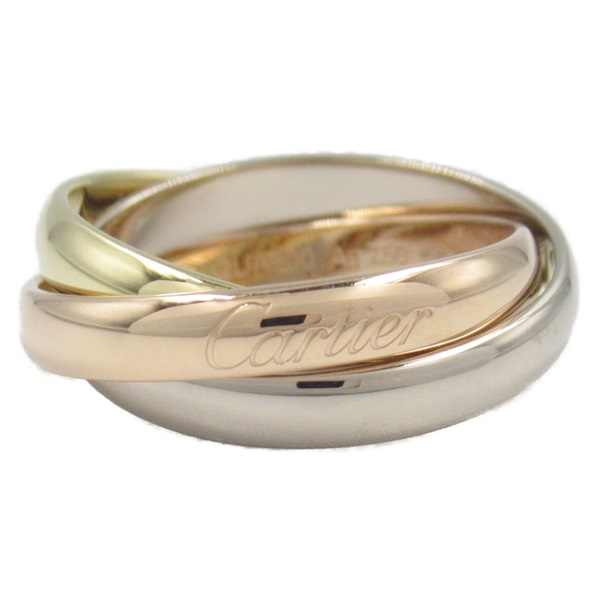 CARTIER Trinity Ring Classic 18KYG RG WG Yellow White Rose Gold used US size 6