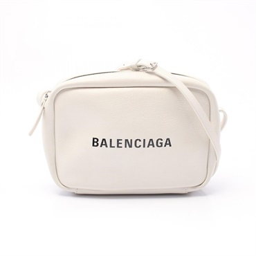 BALENCIAGA Everyday camera S Shoulder crossbody Bag 489812 leather White Used