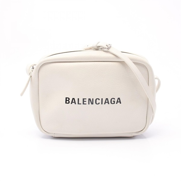BALENCIAGA Everyday camera S Shoulder crossbody Bag 489812 leather White Used