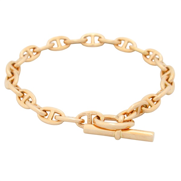 HERMES Chaine d'Ancre Bracelet TPM 24 links 18KPG Pink Rose Gold Used Women