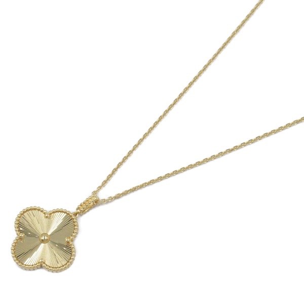 Van Cleef & Arpels Magic Alhambra Necklace 18KYG Yellow Gold Guilloche Used