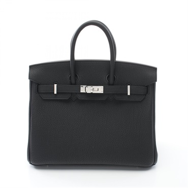 HERMES Birkin 25 Handbag Togo leather leather Black Used Women SHW K