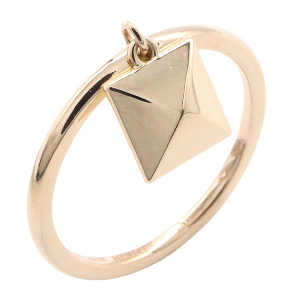 HERMES Clou d H Ring 18KPG Pink Rose Gold women Used US size 5.25 #51