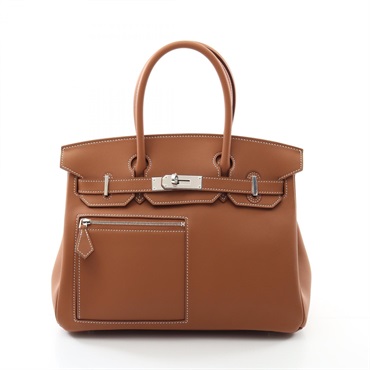 HERMES birkin 30 colormatic Hand bag K Swift leather Brown Gold SHW