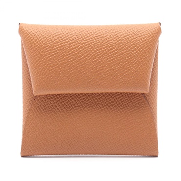 HERMES Bastia Gold coin purse wallet B Epsom Epsom Brown SHW