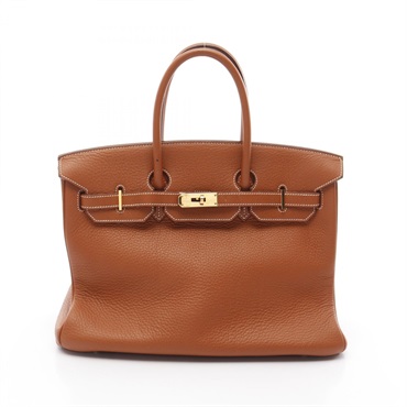HERMES Birkin 35 Hand bag I Taurillon Clemence leather Brique Used GHW